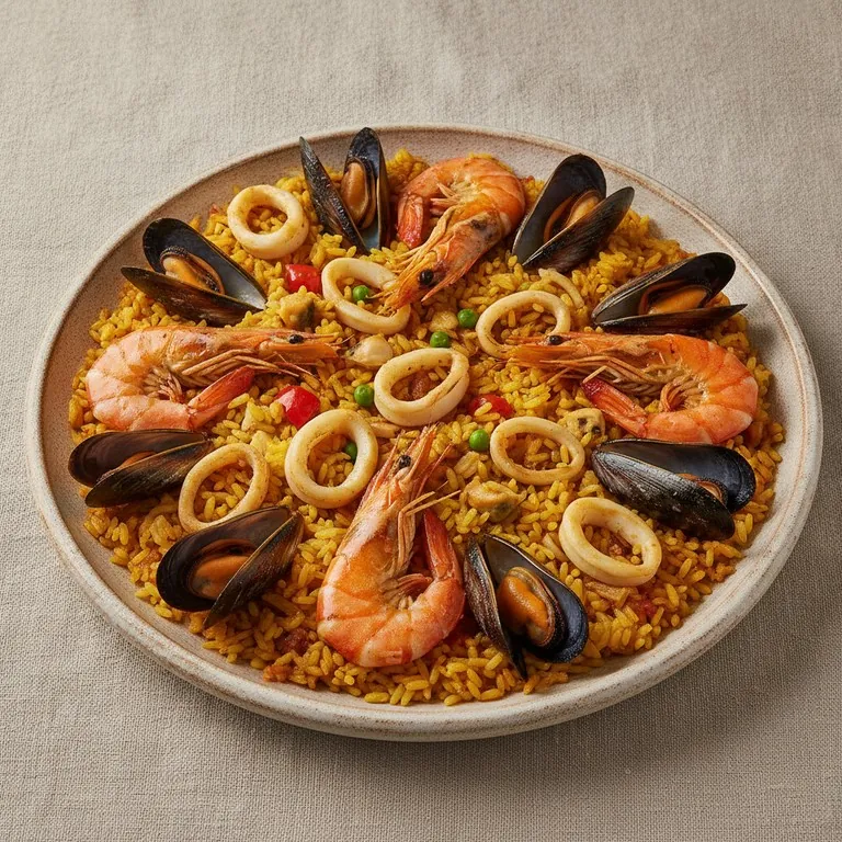 Paella de fruits de mer