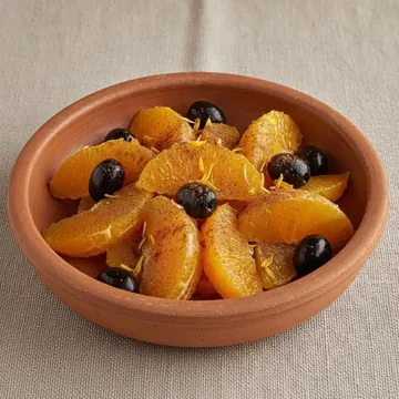 Salade d'oranges aux olives
