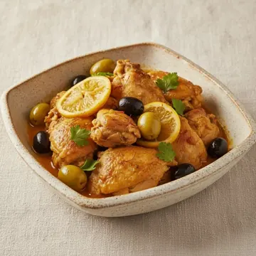 Tajine de poulet au citron confit
